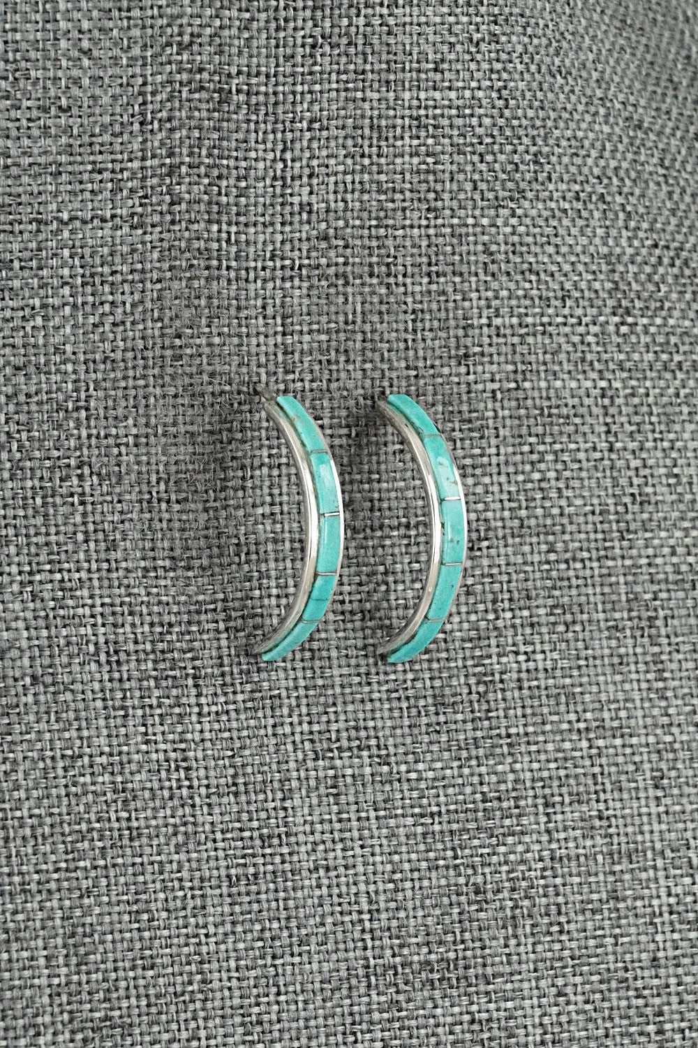 Turquoise & Sterling Silver Earrings - Nathaniel Johnson