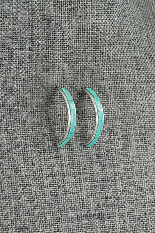 Turquoise & Sterling Silver Earrings - Nathaniel Johnson