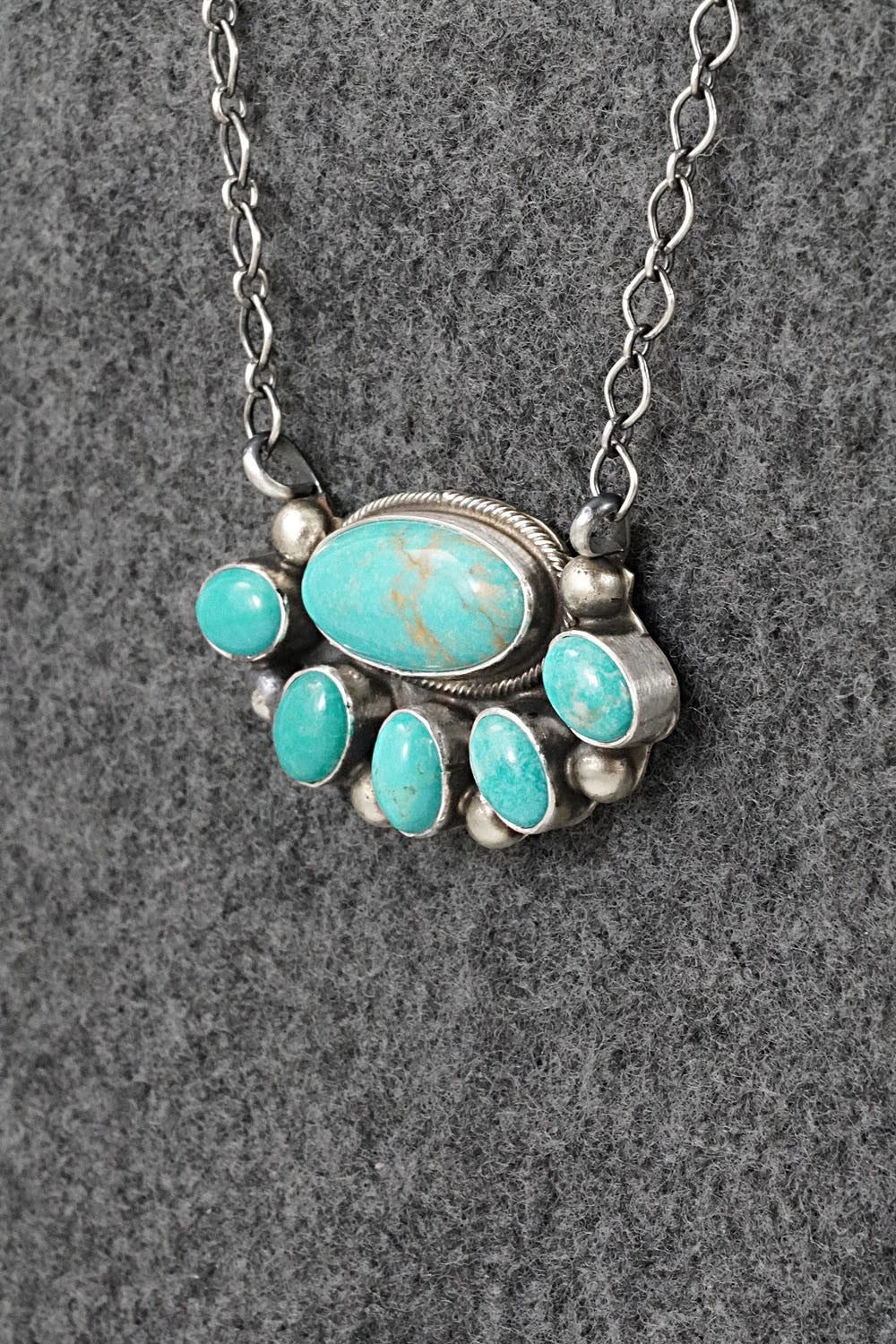 Turquoise & Sterling Silver Necklace - Kathleen Livingston