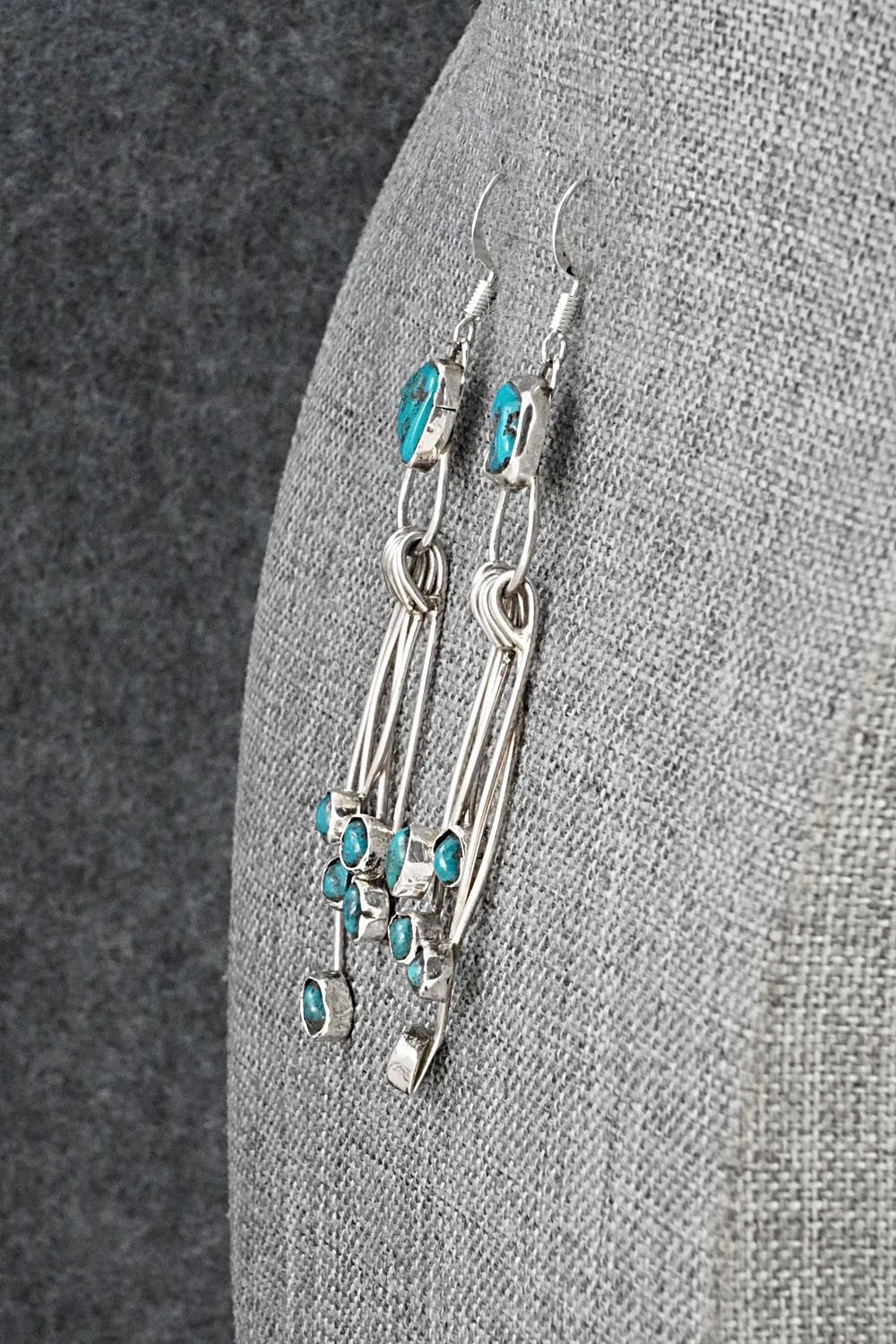 Turquoise & Sterling Silver Earrings - Priscilla Reeder