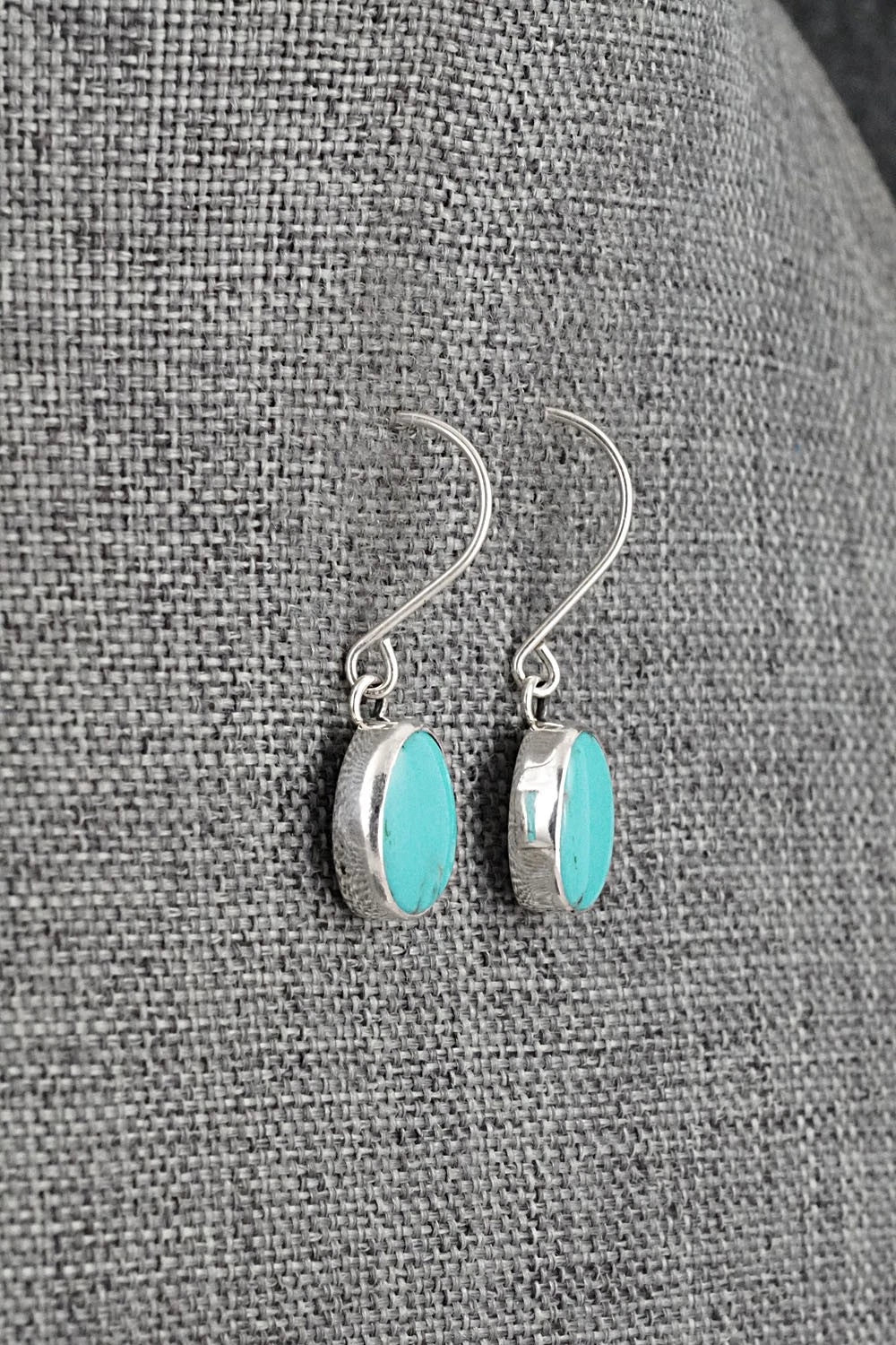 Turquoise & Sterling Silver Earrings - Eugene Gruber