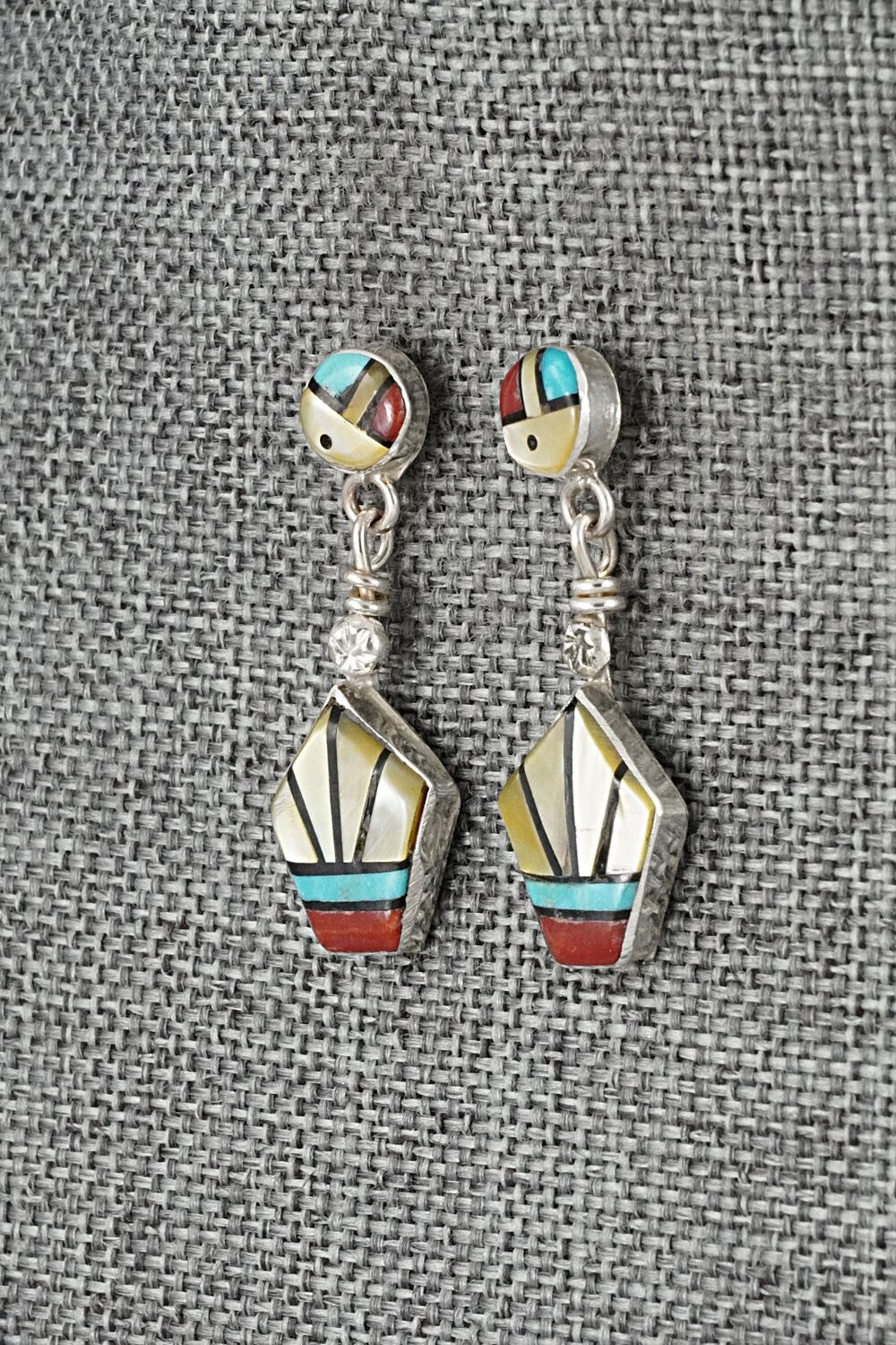 Multi-Stone Inlay & Sterling Silver Earrings - Ola Eriacho