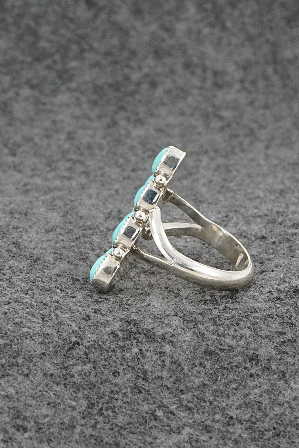 Turquoise & Sterling Silver Ring - Loretta Delgarito - Size 9