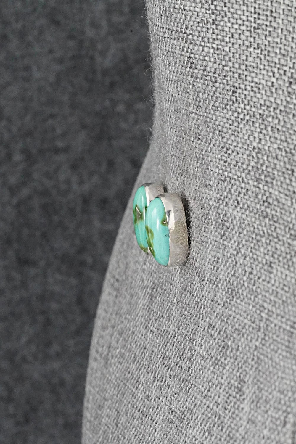 Turquoise & Sterling Silver Earrings - Eugene Gruber