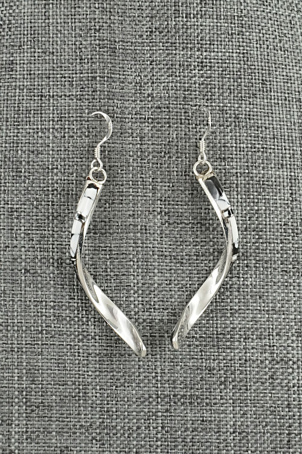 White Buffalo & Sterling Silver Earrings - Terrance Panteah