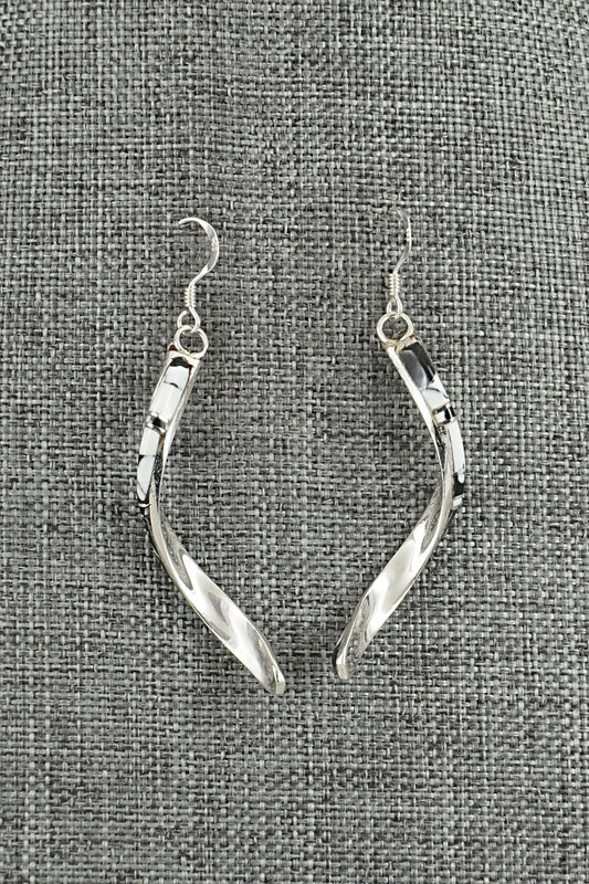 White Buffalo & Sterling Silver Earrings - Terrance Panteah