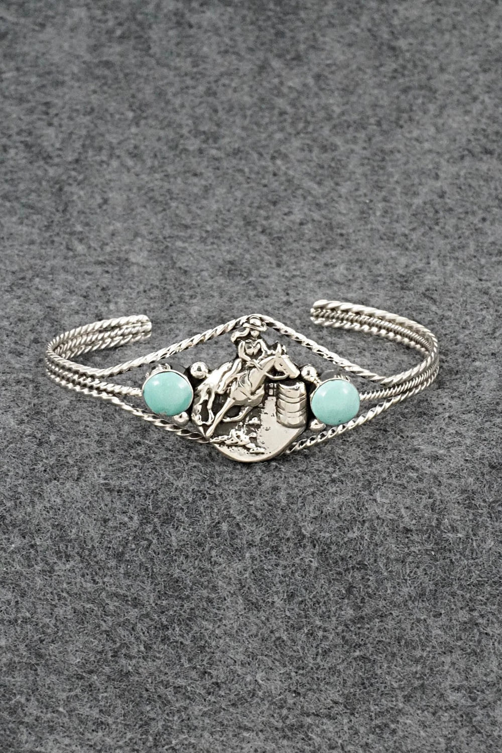 Turquoise & Sterling Silver Bracelet - Marie Bahe