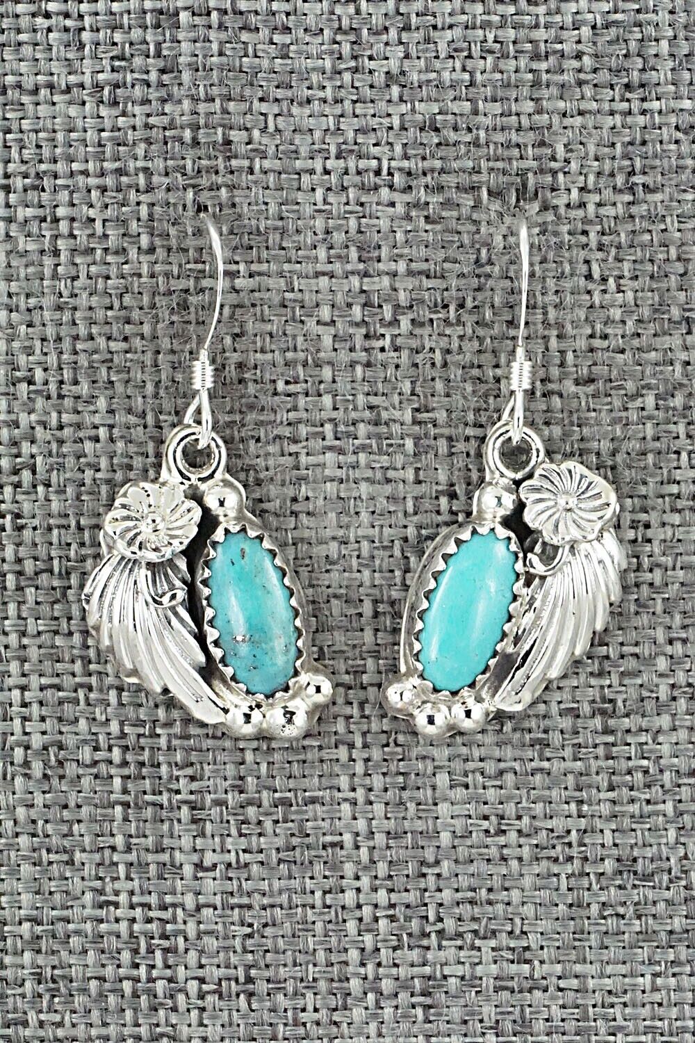 Turquoise and Sterling Silver Earrings - Andrew Vandever