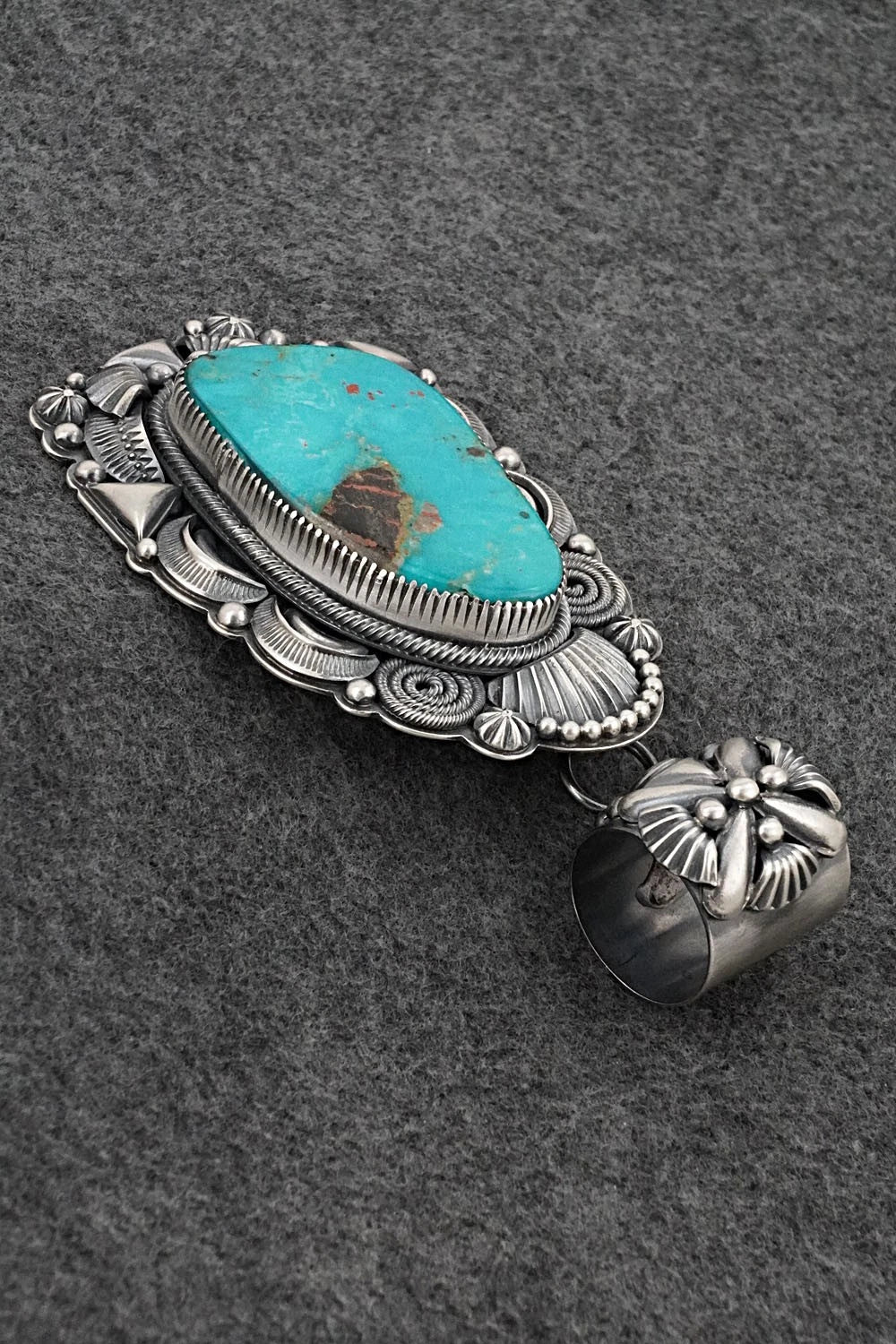 Turquoise & Sterling Silver Pendant - Delbert Gordon