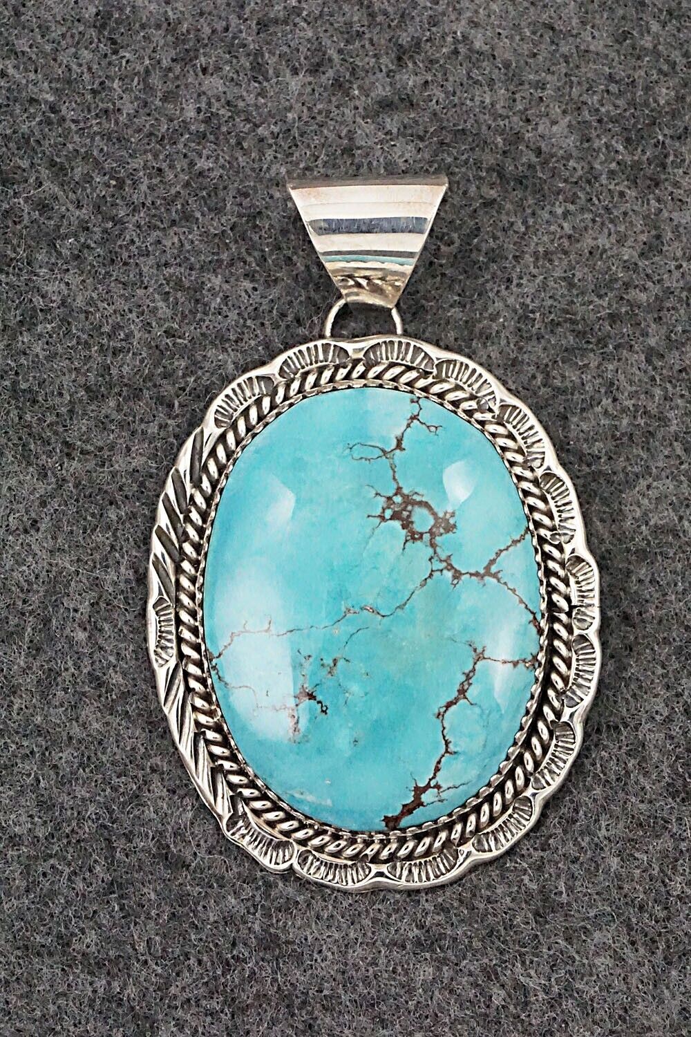 Turquoise & Sterling Silver Pendant - Freda Martinez