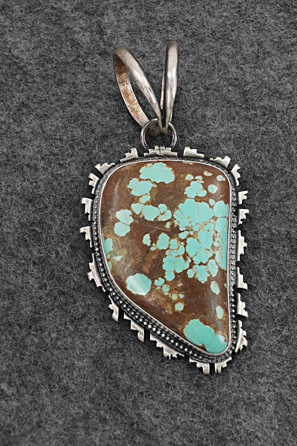 Turquoise & Sterling Silver Pendant - Randy Billy