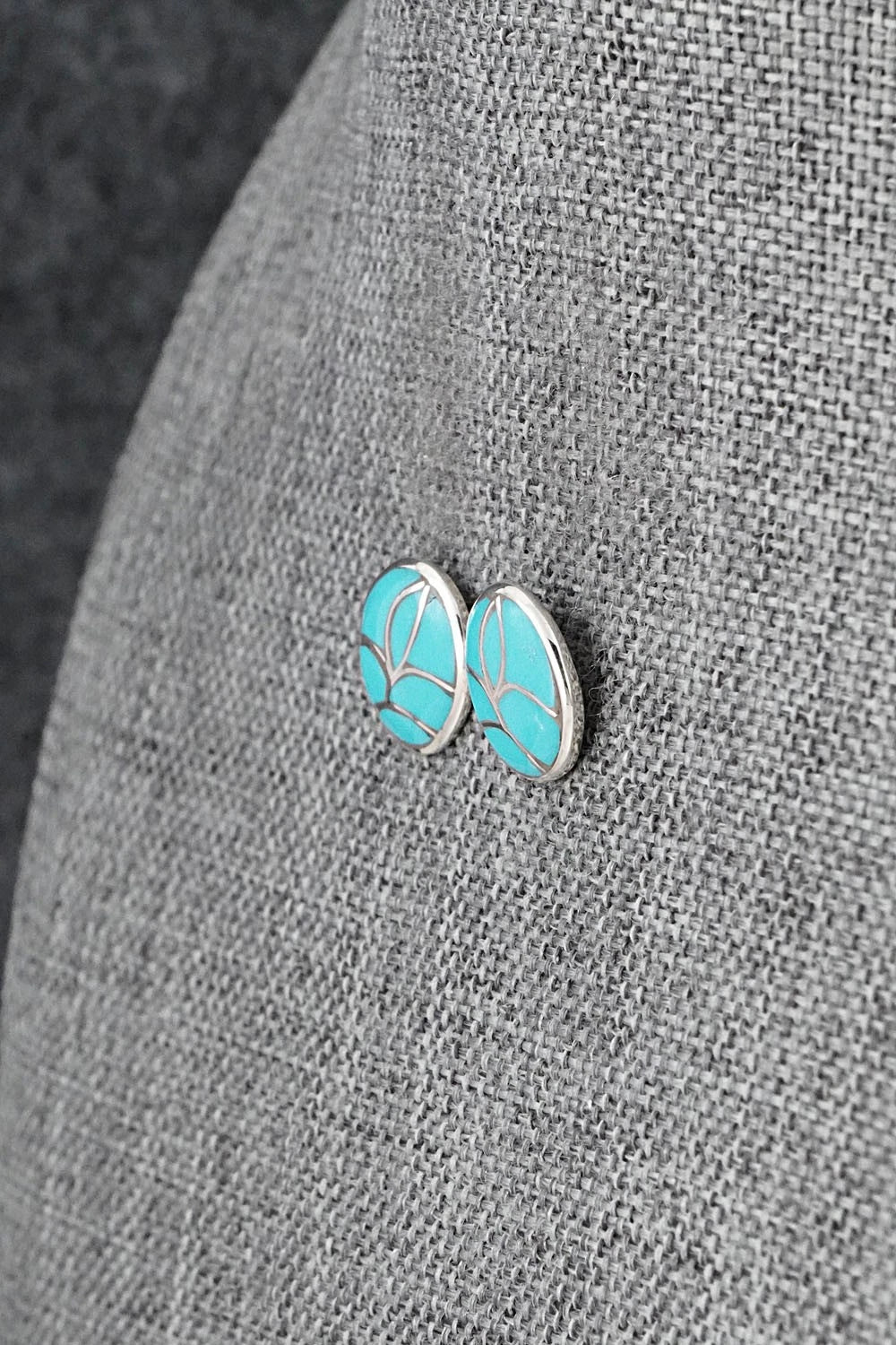 Turquoise & Sterling Silver Earrings - Orena Leekya