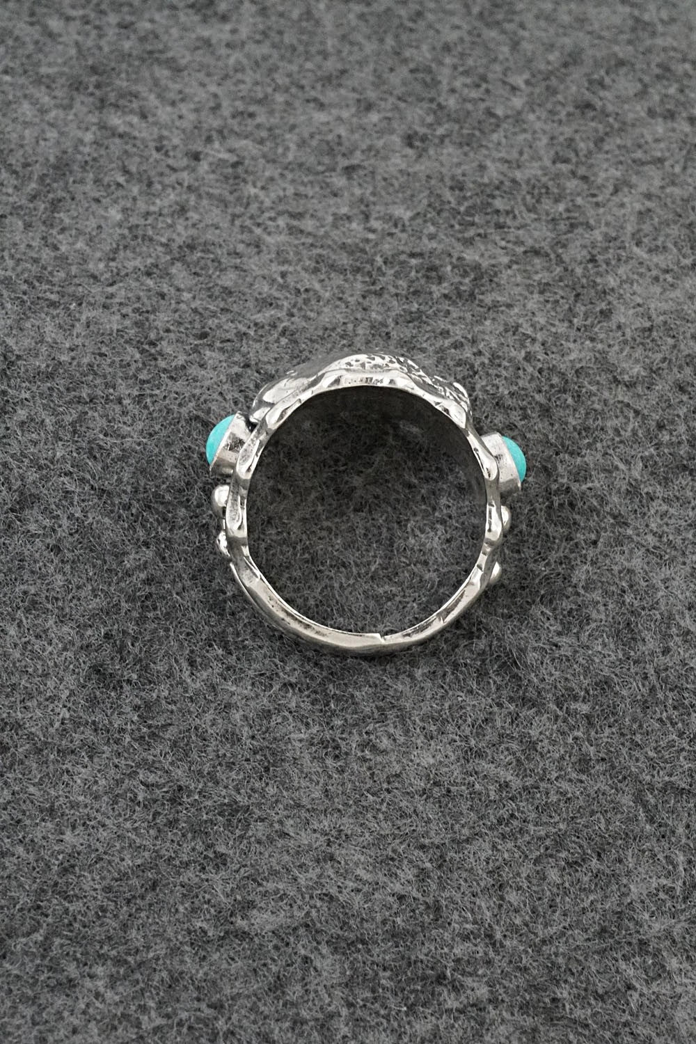 Turquoise & Sterling Silver Ring - Genevieve Francisco - Size 11
