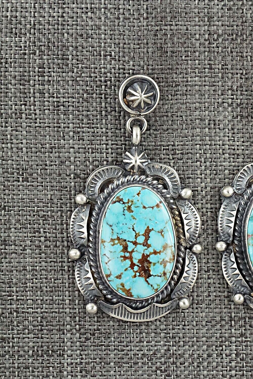 Turquoise & Sterling Silver Pendant & Earrings Set - Raymond Delgarito