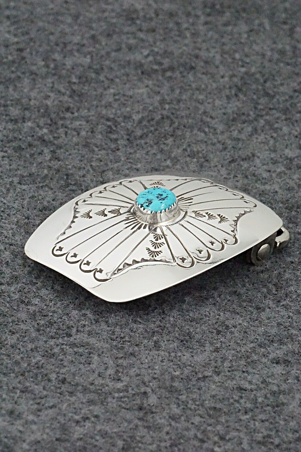 Turquoise & Sterling Silver Belt Buckle - Jolene Begay
