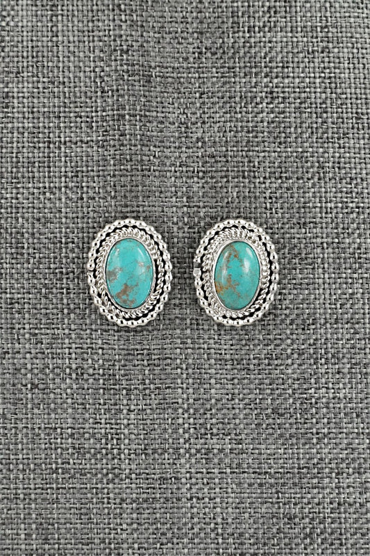 Turquoise & Sterling Silver Earrings - Rita Largo