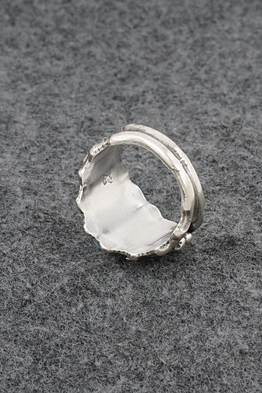 Turquoise & Sterling Silver Ring - Genevieve Francisco - Size 11.5