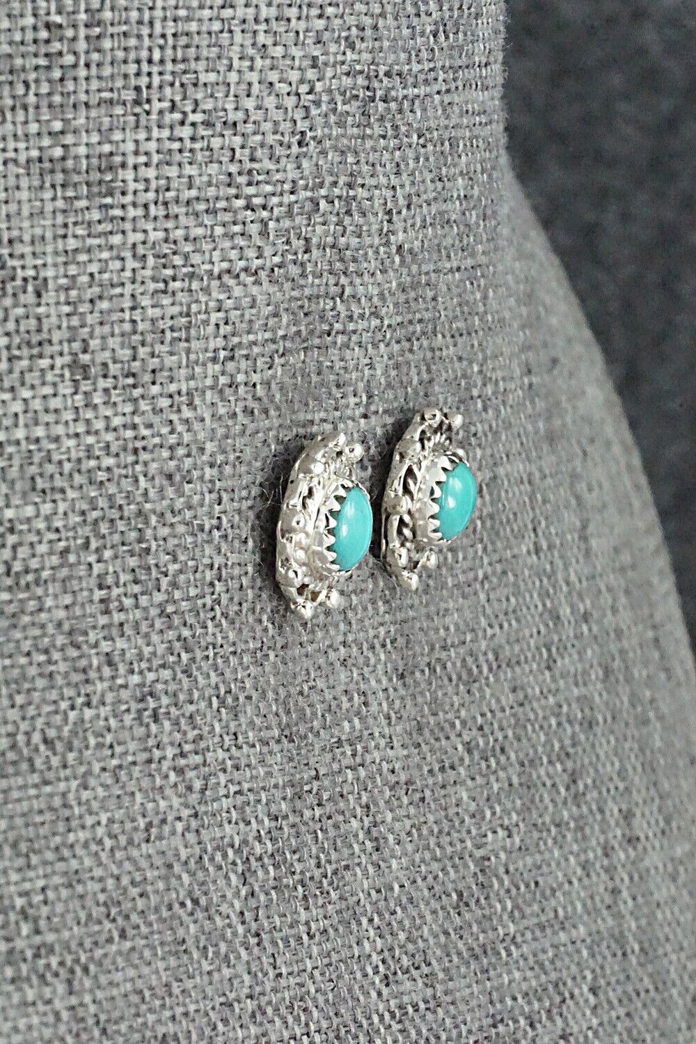 Turquoise & Sterling Silver Earrings - Harris Largo