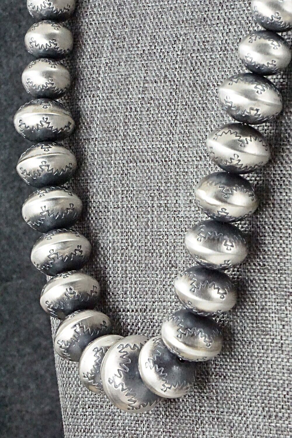Sterling Silver Navajo Pearl Necklace - Bryannen Halwood