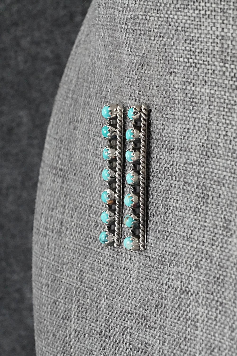 Turquoise & Sterling Silver Earrings - Dominic Duboise
