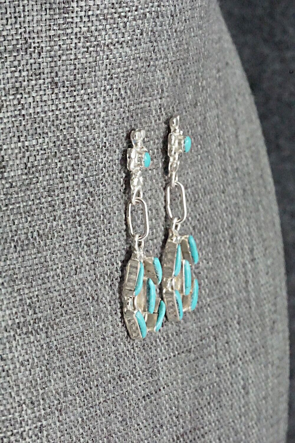 Turquoise & Sterling Silver Earrings - Phyllis Panteah