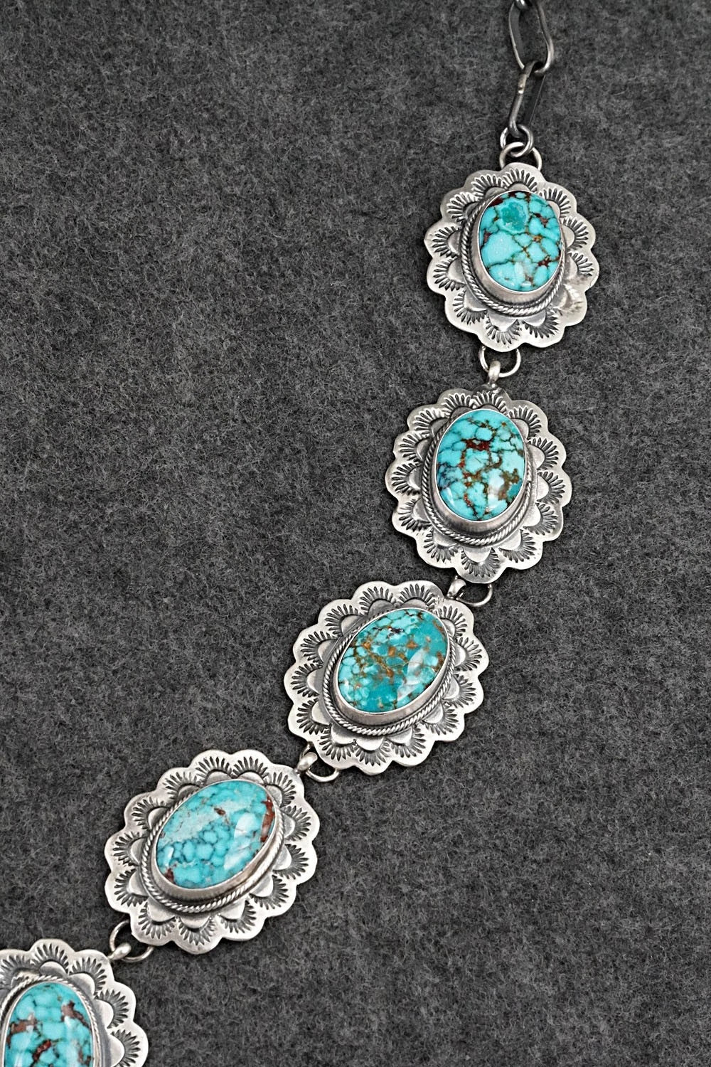 Turquoise & Sterling Silver Necklace and Earrings Set - Bob Becenti