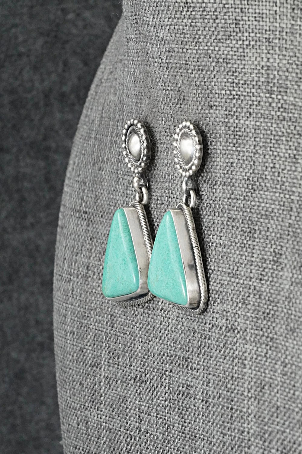 Turquoise & Sterling Silver Earrings - Darrin Livingston