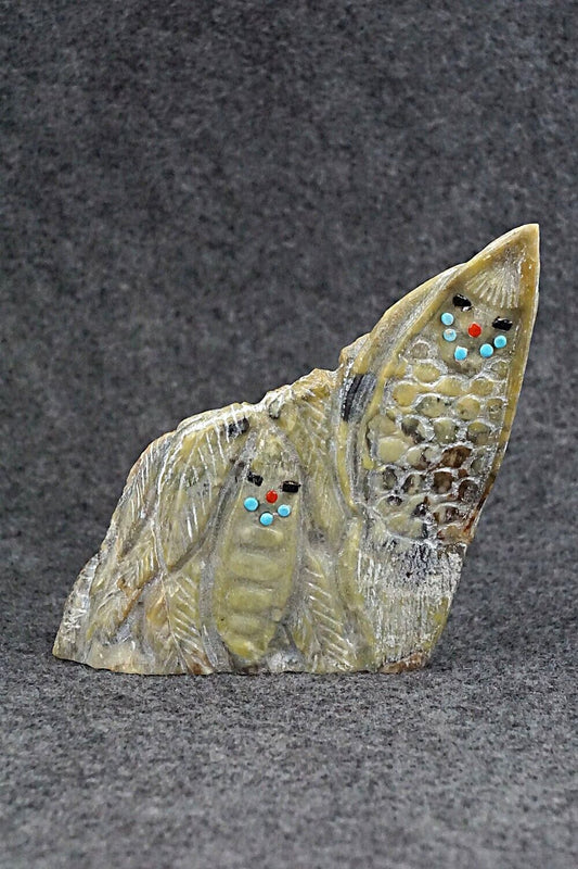 Native Zuni Stone Beaver Fetish Signed Brandon Phillips