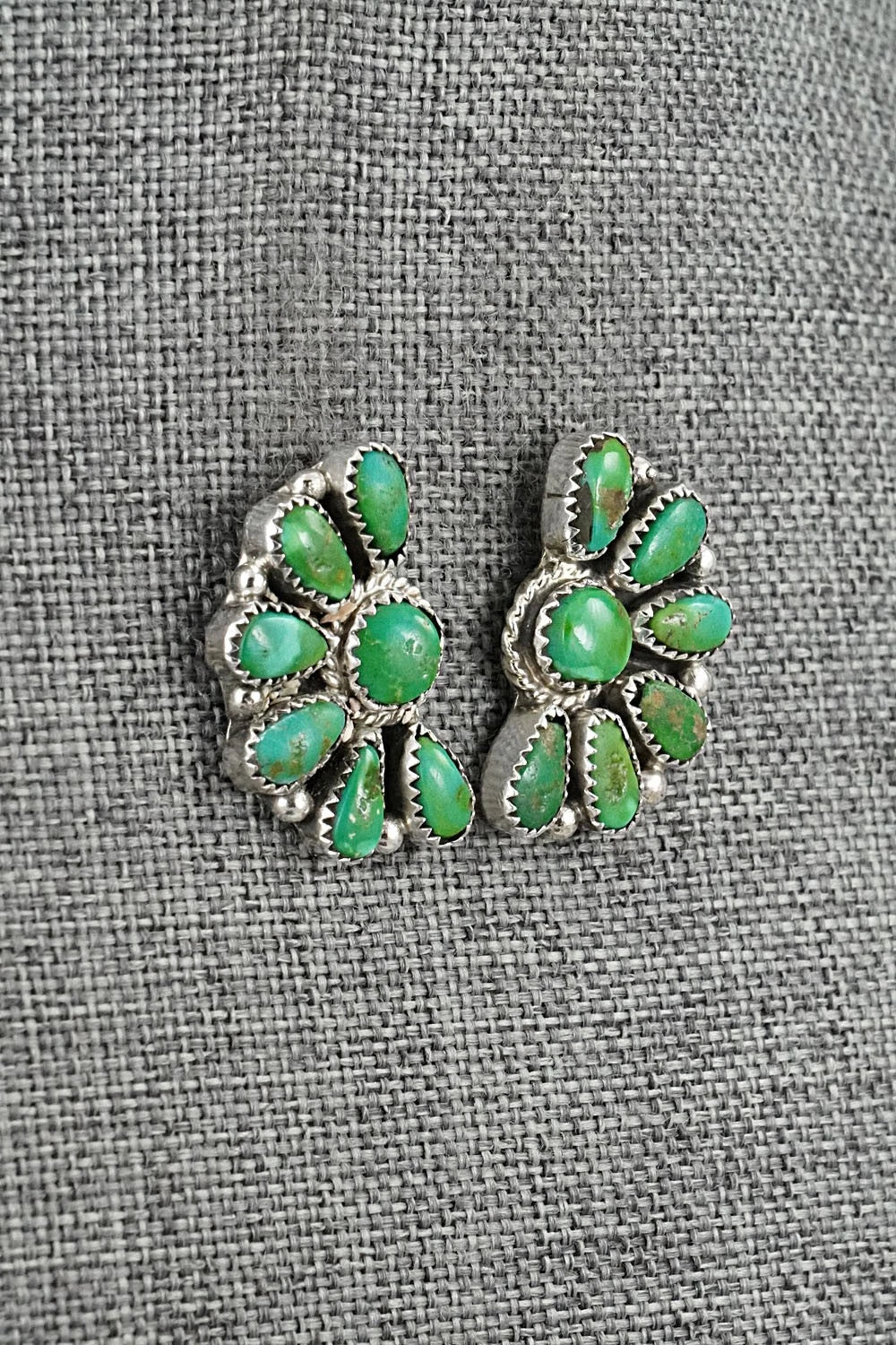 Turquoise & Sterling Silver Earrings - Justina Wilson