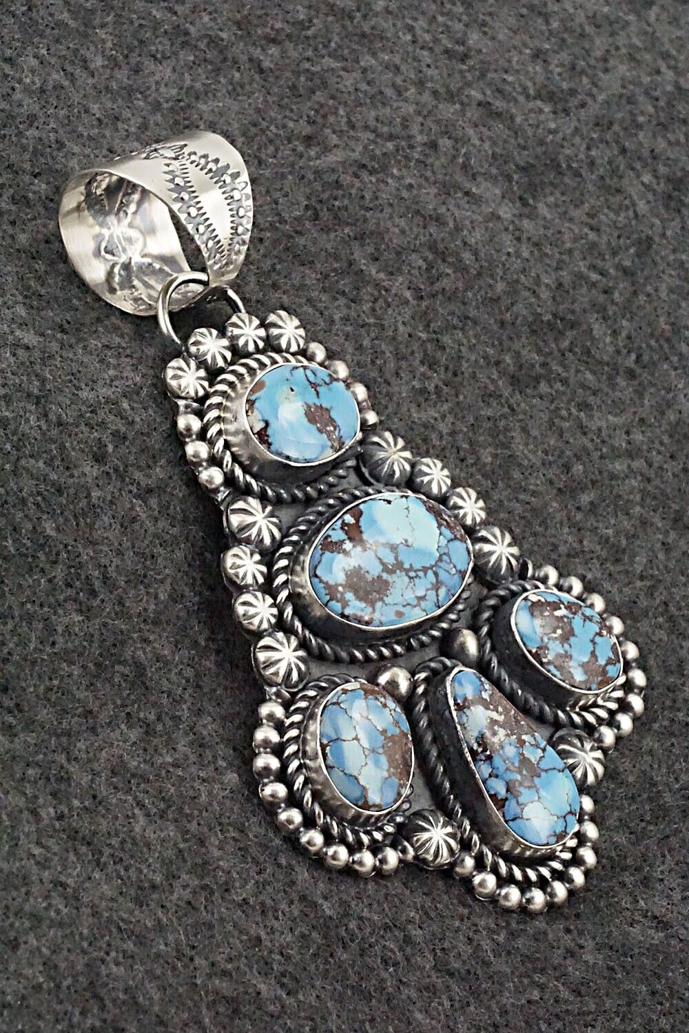 Turquoise & Sterling Silver Pendant, Ring and Earrings Set - Jeff James