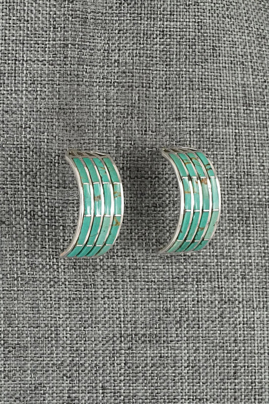 Turquoise & Sterling Silver Earrings - Andrew Enrico