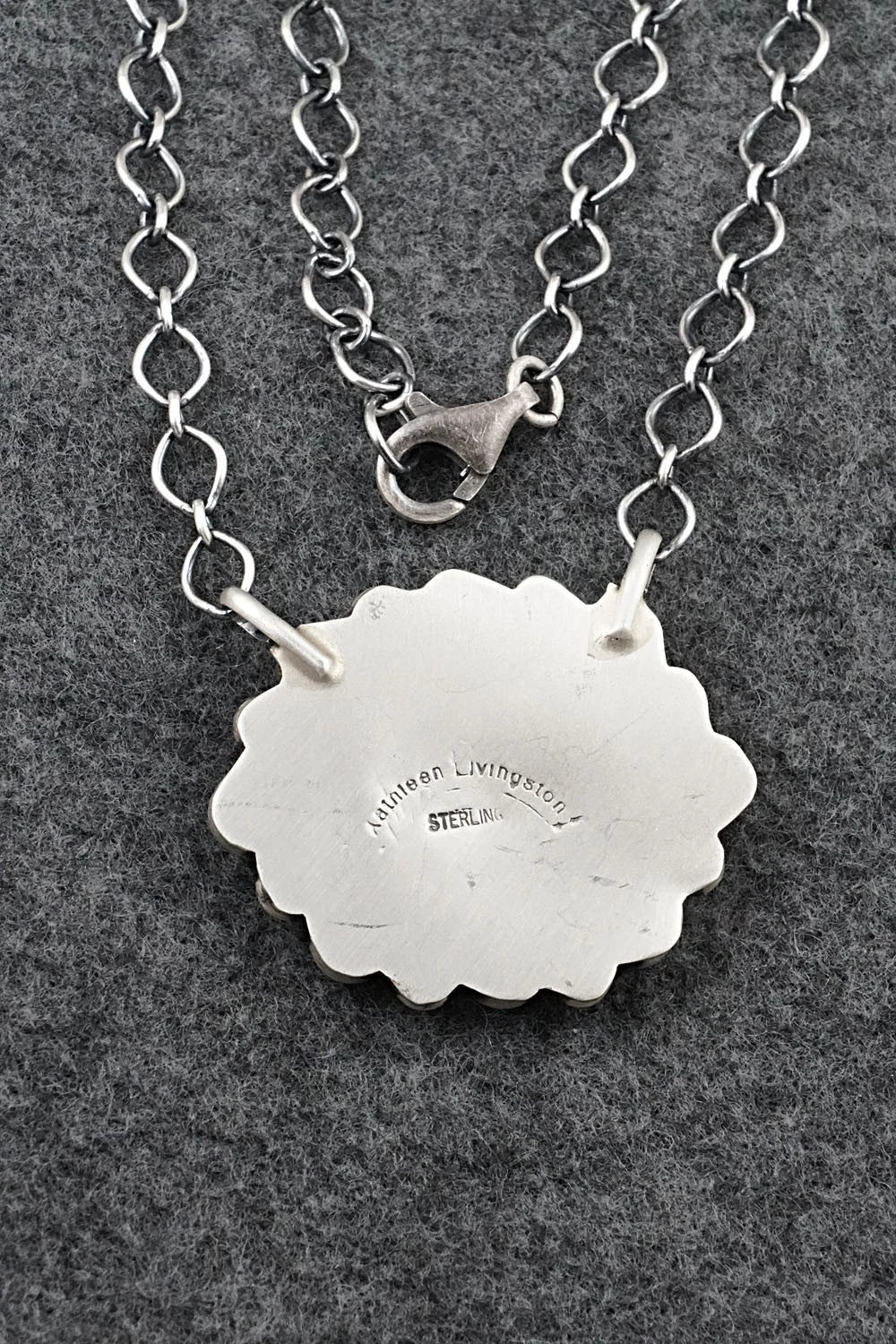 Turquoise & Sterling Silver Necklace - Kathleen Livingston