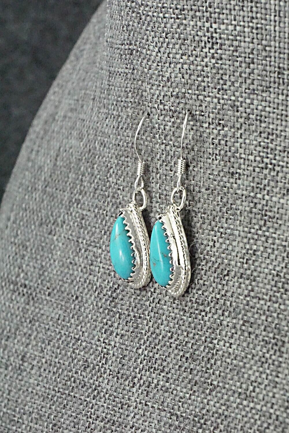 Turquoise & Sterling Silver Earrings - Angeline Platero