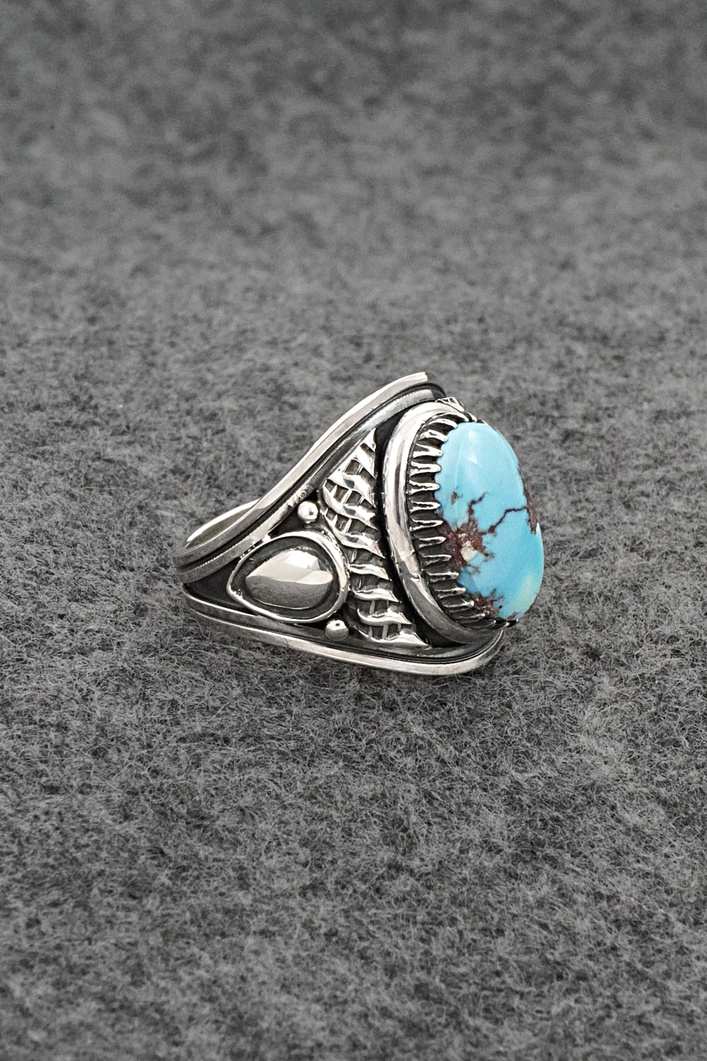 Turquoise & Sterling Silver Ring - Derrick Gordon - Size 9