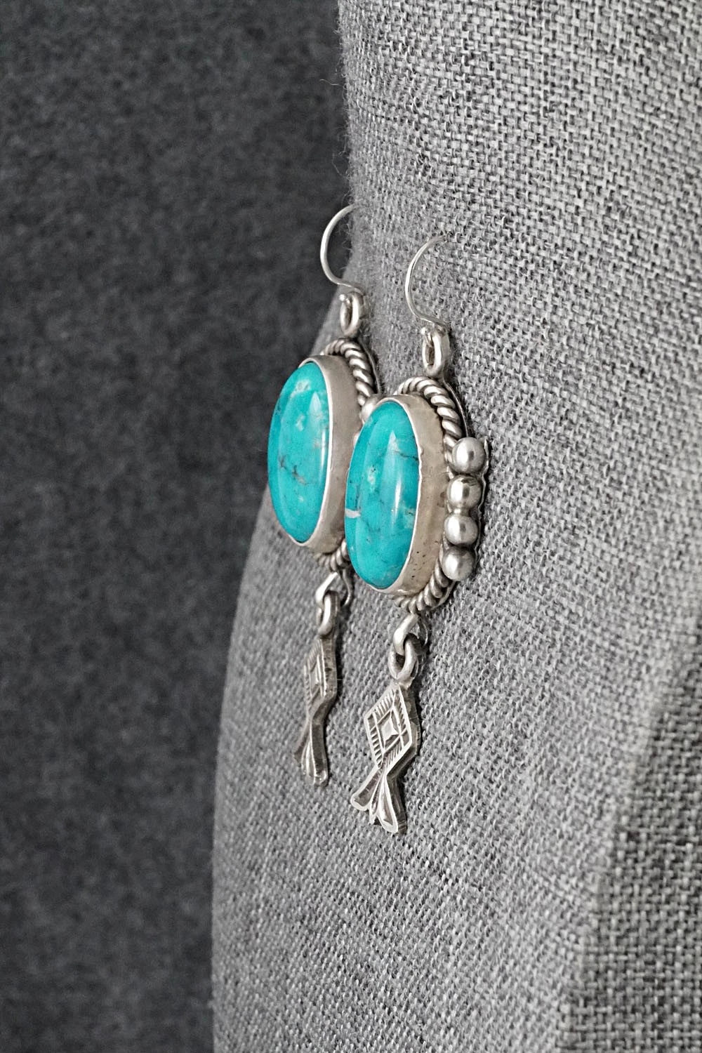 Turquoise & Sterling Silver Earrings - Michael Calladitto