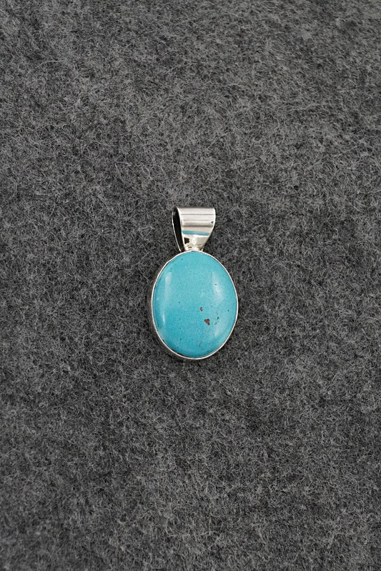 Turquoise & Sterling Silver Pendant - Eugene Gruber