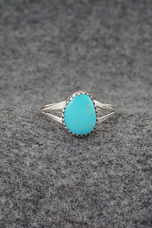 Turquoise & Sterling Silver Ring - Sharon McCarthy - Size 8.75