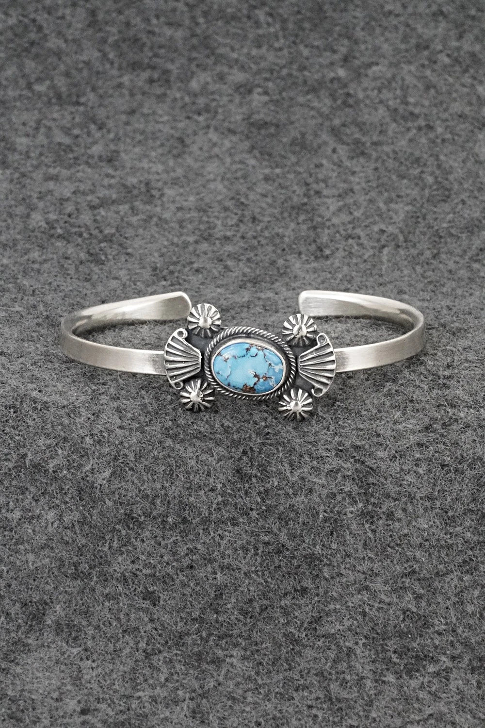 Turquoise & Sterling Silver Bracelet - Genevieve Francisco