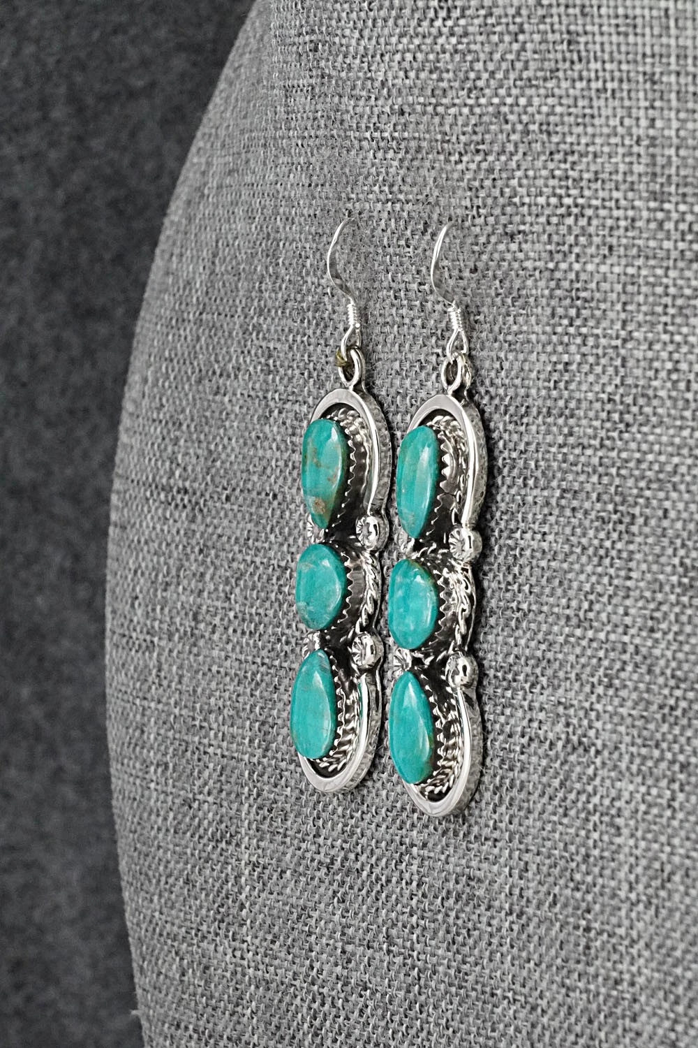 Turquoise & Sterling Silver Earrings - Marie Bahe