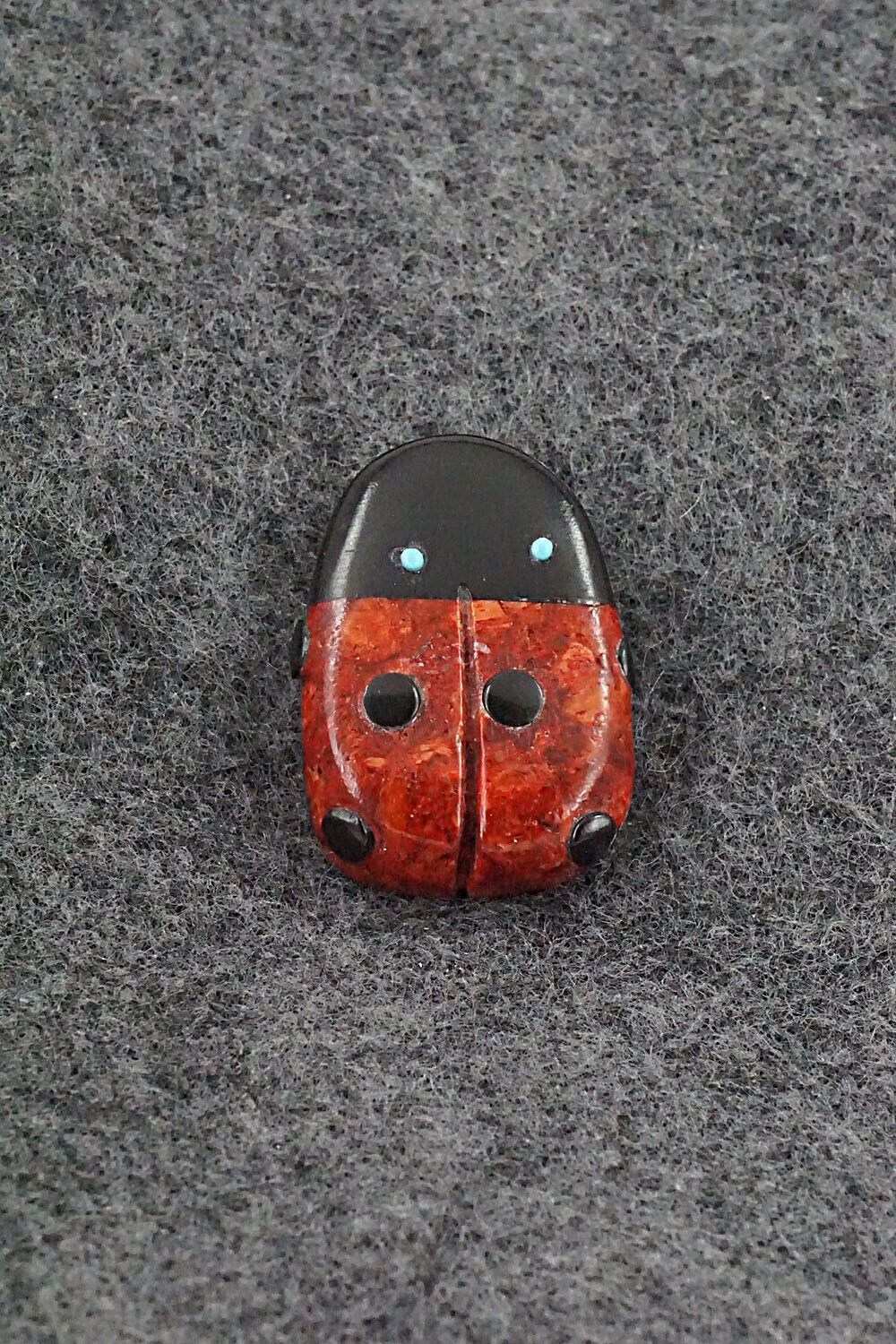 Ladybug Zuni Fetish Carving - Reynold Lunasee