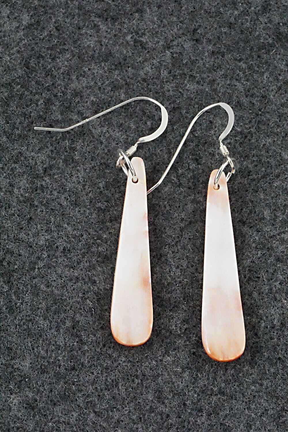 Spiny Oyster & Sterling Silver Earrings - Louise Pete