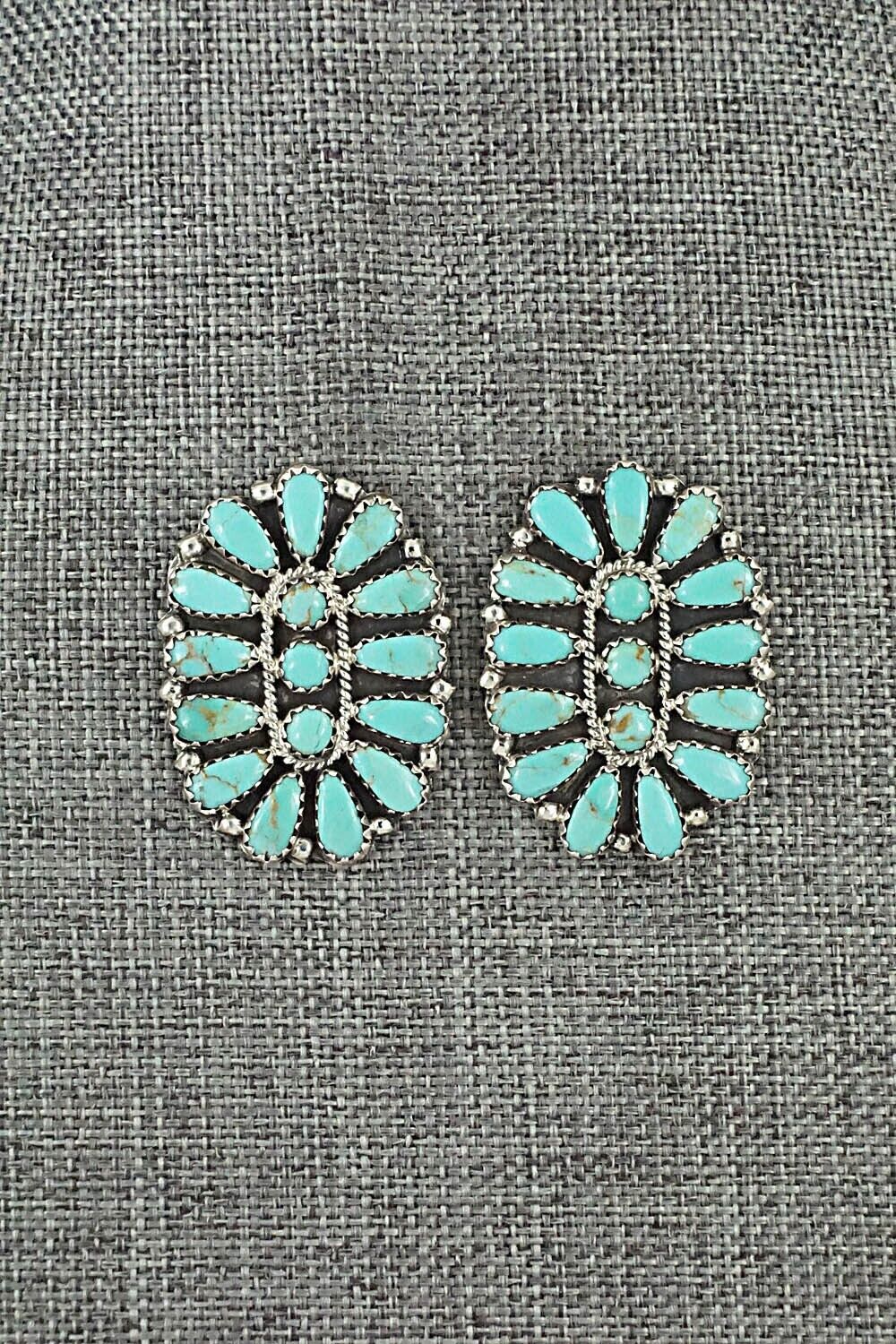 Turquoise & Sterling Silver Earrings - Zeita Begay