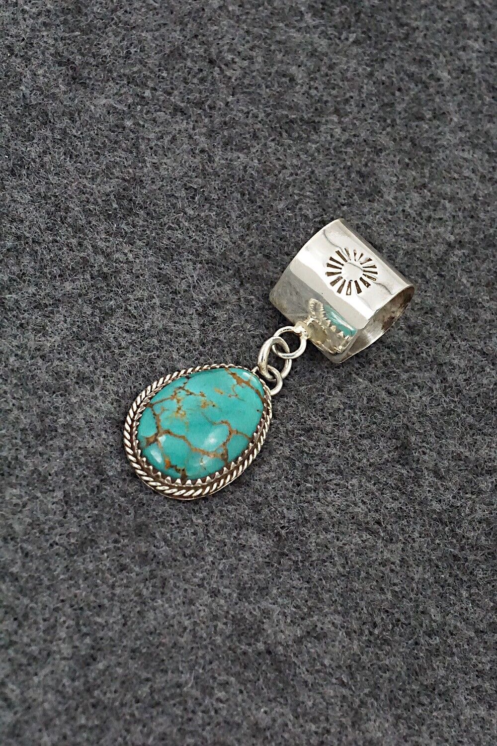 Turquoise & Sterling Silver Pendant - Ernest Hawthorne