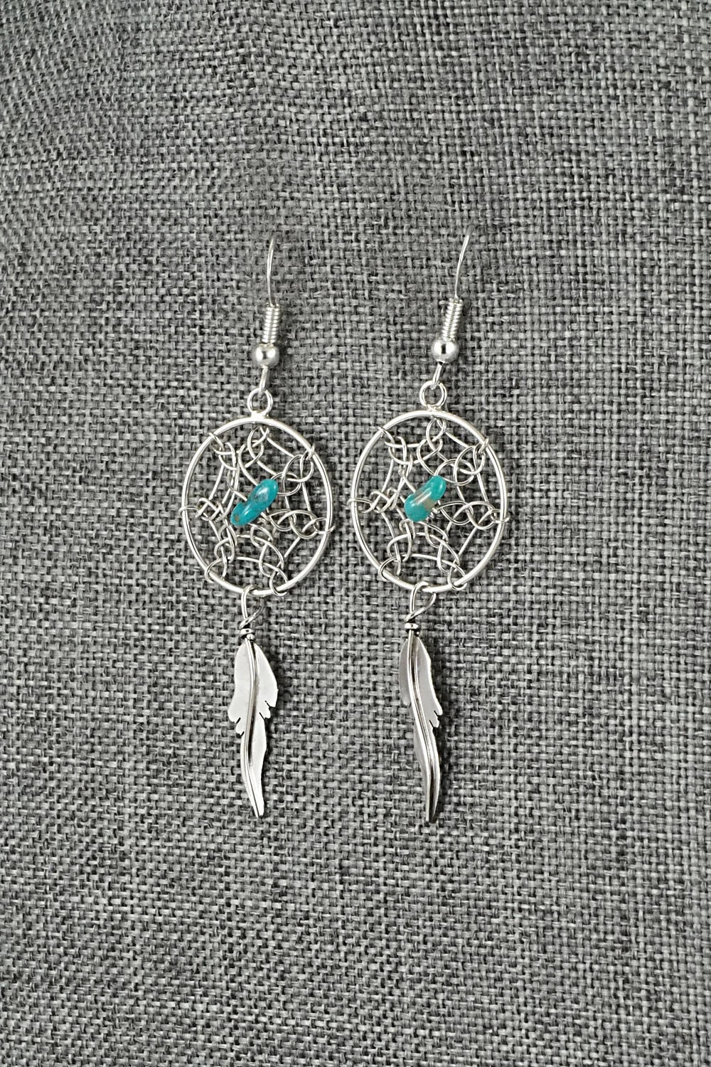 Turquoise & Sterling Silver Earrings - Lorenzo Arviso