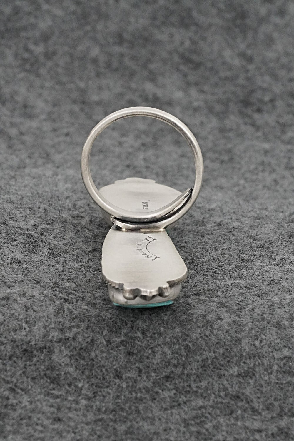 Turquoise & Sterling Silver Ring - Randy Billy - Size 8 Adj.