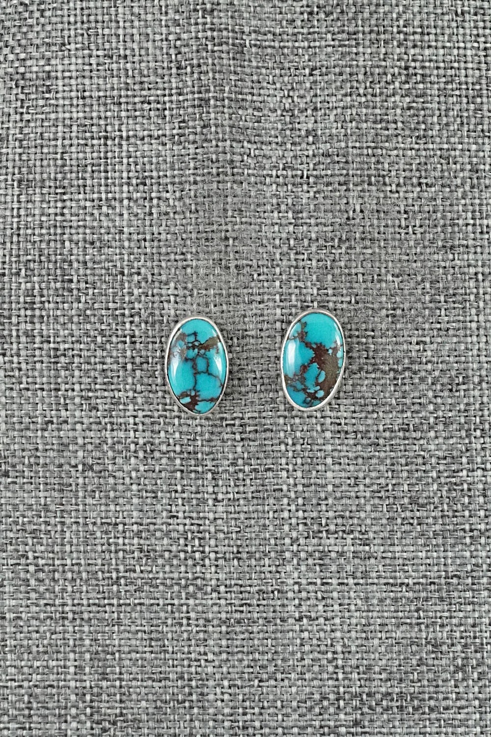 Turquoise & Sterling Silver Earrings - Eugene Gruber