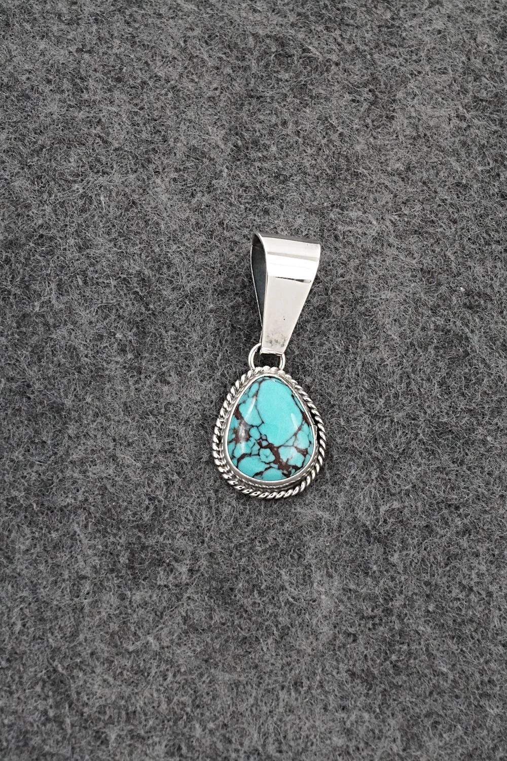 Turquoise & Sterling Silver Pendant - Eugene Gruber