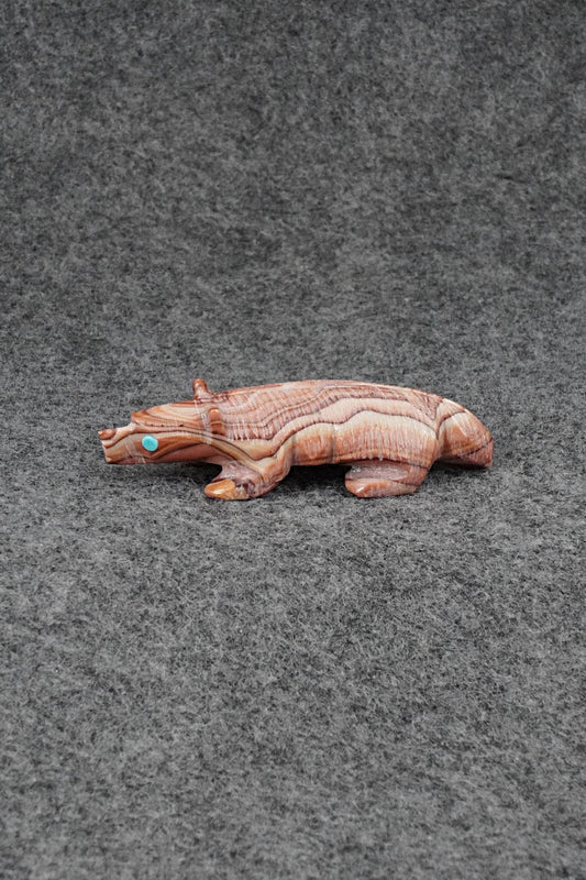 Badger Zuni Fetish Carving - Ronnie Lunasee