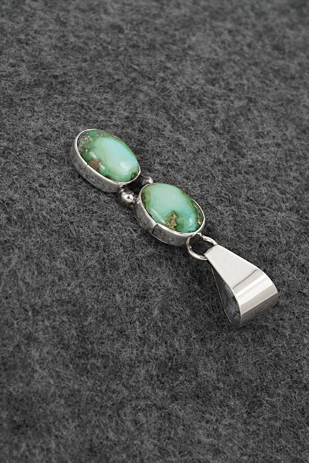 Turquoise & Sterling Silver Pendant - Eugene Gruber