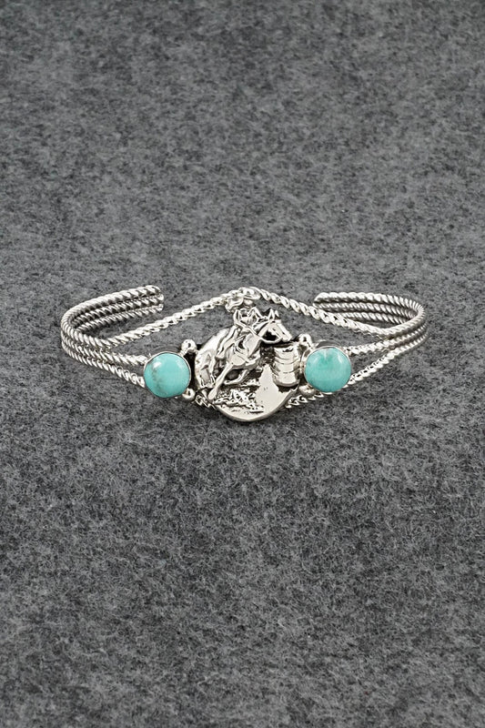 Turquoise & Sterling Silver Bracelet - Marie Bahe